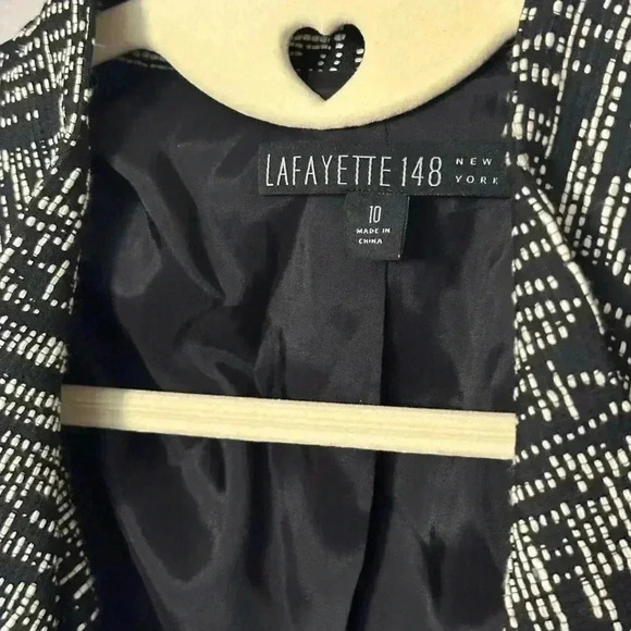 Lafayette 148 Black and White Patterned Jacket - Picture 5 of 6